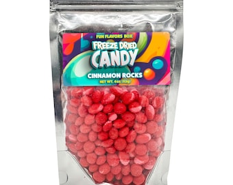 Balas de Canela Liofilizadas, Doces Crocantes e Picantes, 113 g