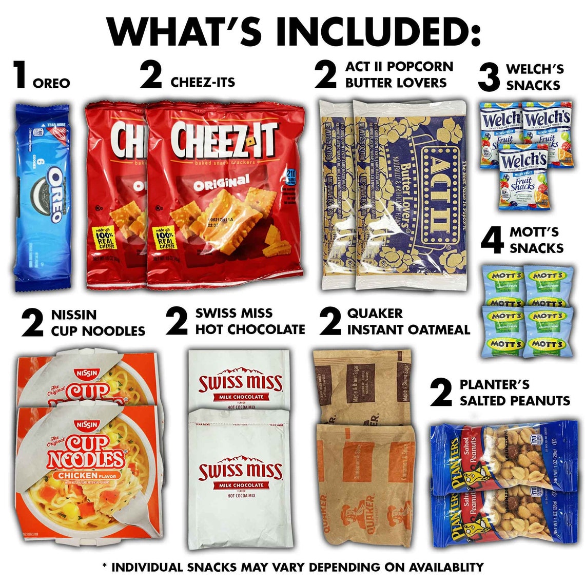 Snack Gift Pack 45 Count Variety Snack Box Lunch Box Etsy