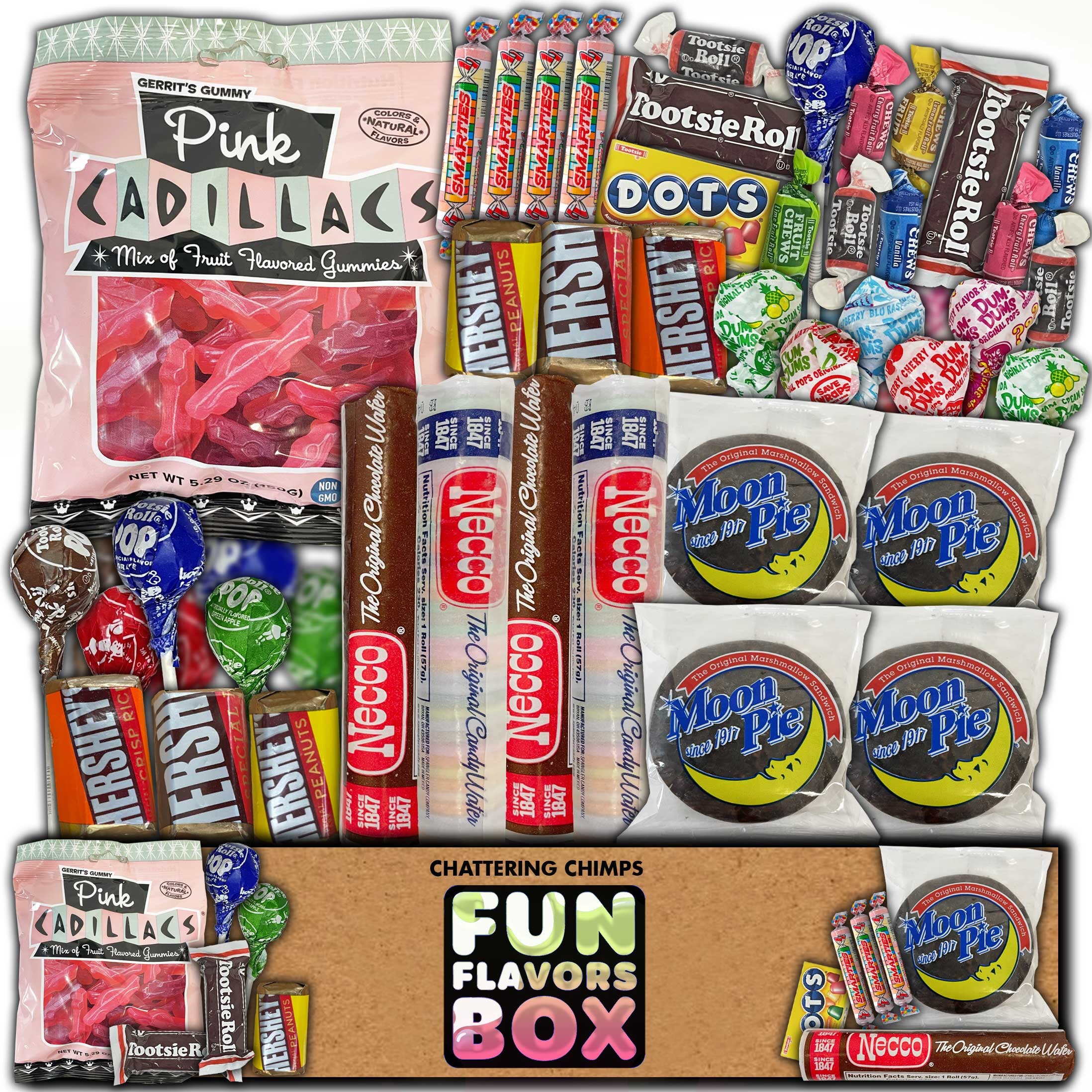 Fun Vintage Candy 50 Count Nostalgic Snacks Retro Sampler Box Care