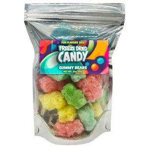 Freeze Dried Candy Gummy Bears Variety Pack Crunchy Treats Space Theme Party Favor Gift Idea  2 oz