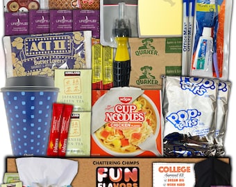 Freshman Survival Kit Snack Box College Care Package Thinking of You Student Self Care Exam Cram Personalized Gift Box