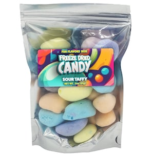Freeze Dried Candy Sour Taffy Crunchy Treats, 2 oz