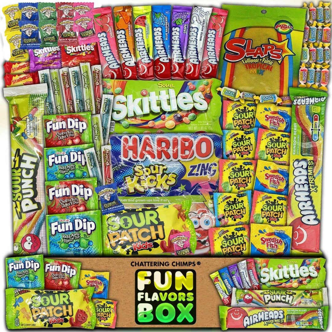 Sweet and Sour Candy Gift Box, Kids Candy Box 80 Count Employee
