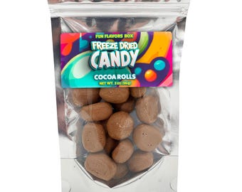 Rolinhos de chocolate e cacau liofilizados, guloseimas crocantes, 2 oz
