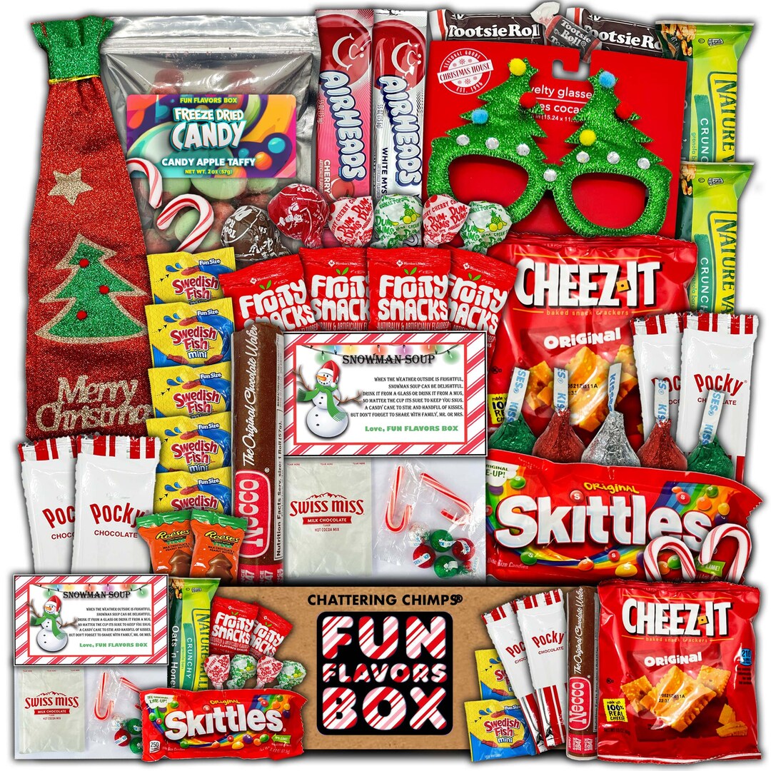 Christmas Variety Pack Gift Basket Care Package 50 Count Stocking