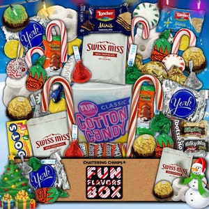 Christmas Gift Basket Snack Candy Box 50 Count Variety Pack Personalized Care Package, College Student, Break Room Gift Basket