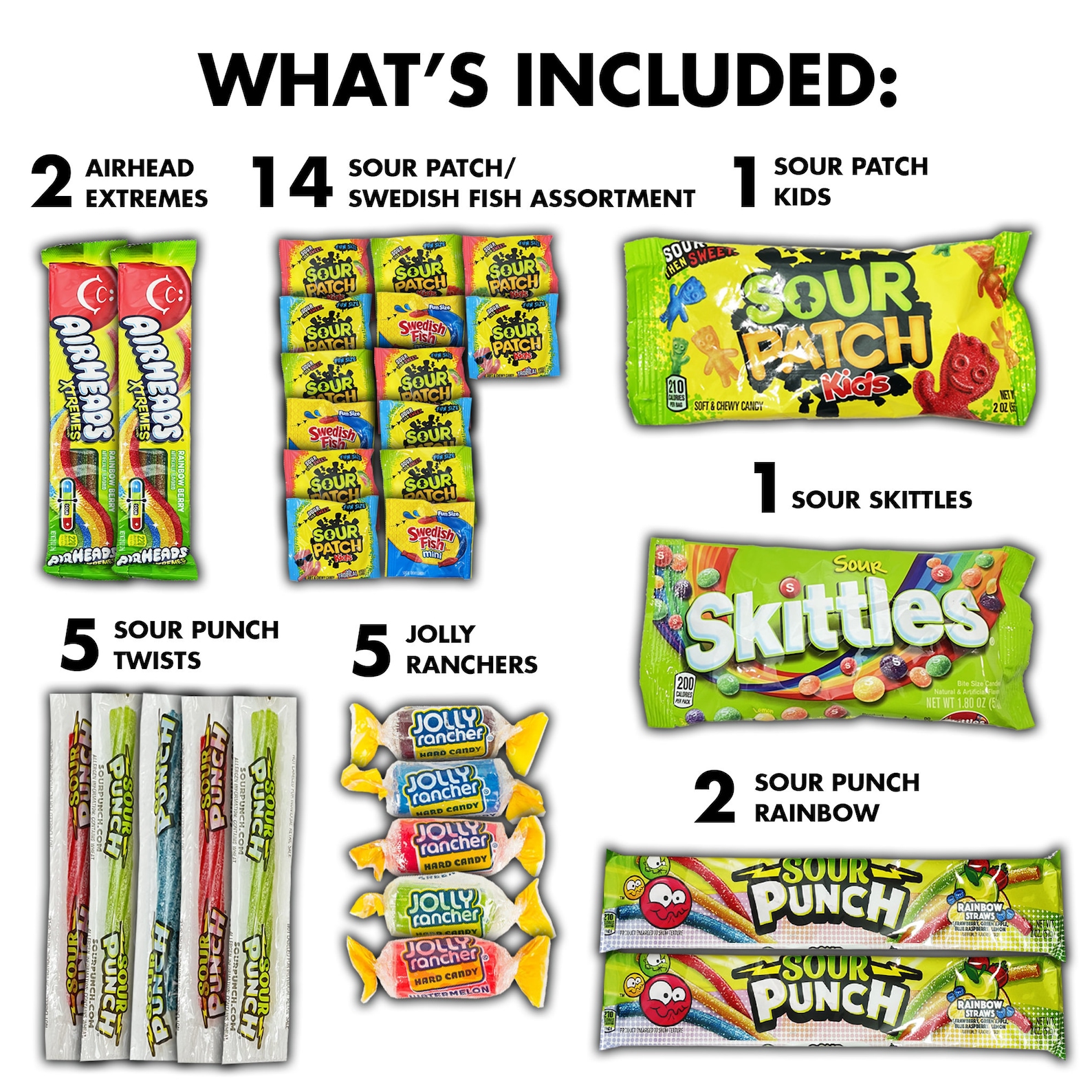 Sour Candy Gift Box Kids Snack Box 30 Tellen Gepersonaliseerde Etsy