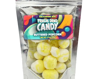 Freeze Dried Candy Buttered Popcorn Taffy Variety Pack Crunch Treats 1.7 oz