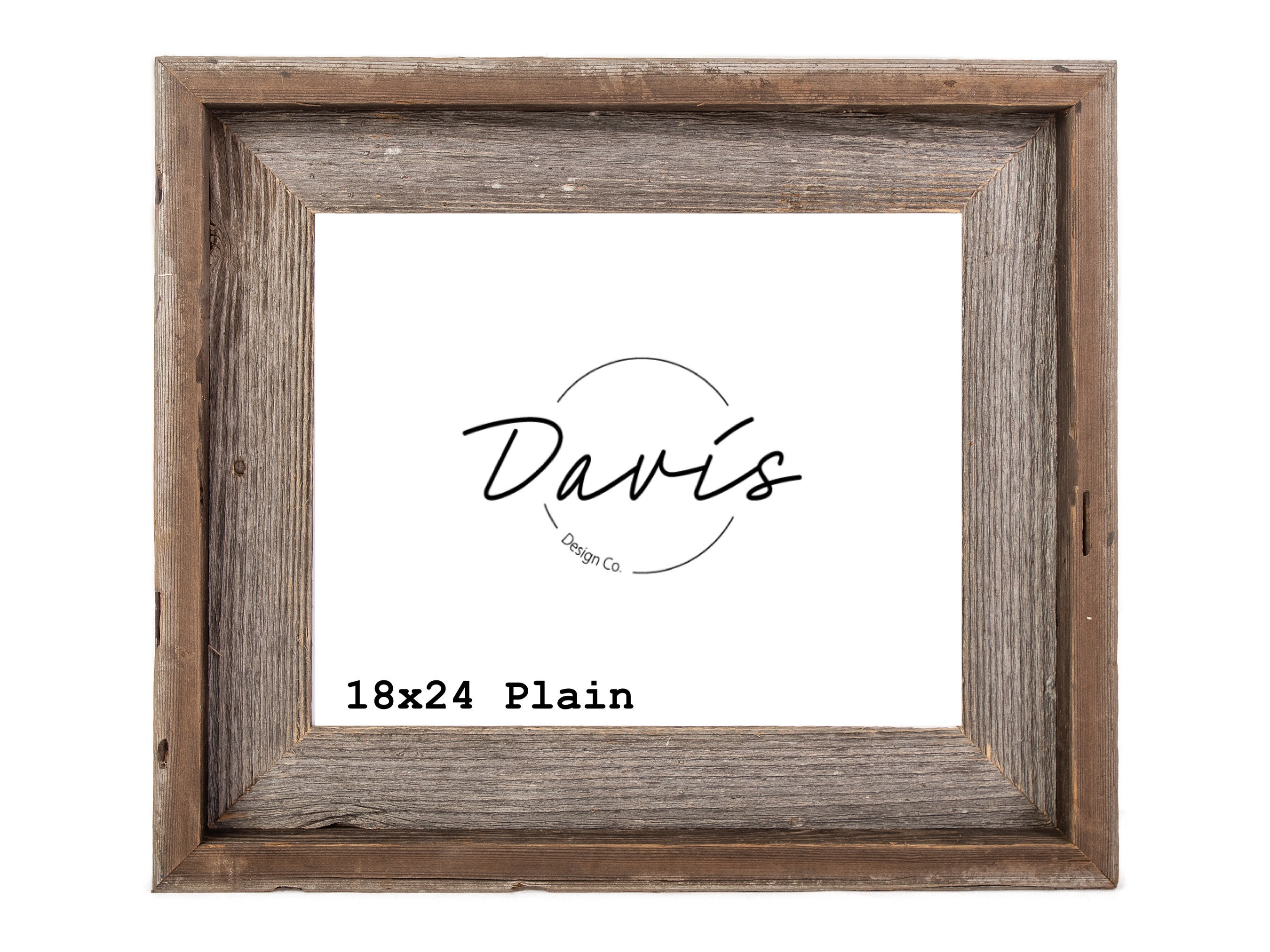 18 X 24 2 Plain Frame Rustic Barnwood Barn Wood Frame Etsy