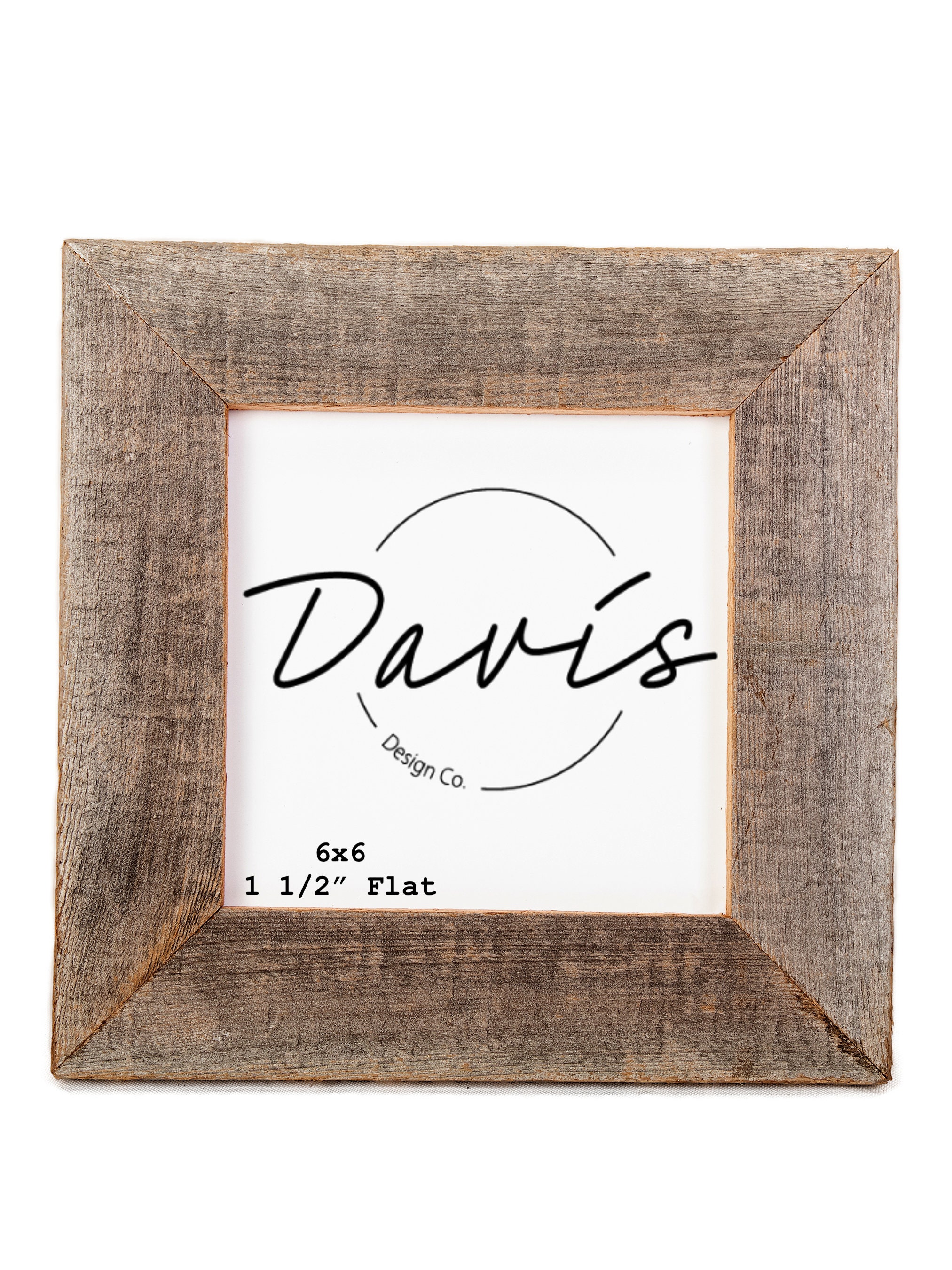 6x6 Rustic Wood Frame Reclaimed Wood Picture Frame Farmhouse