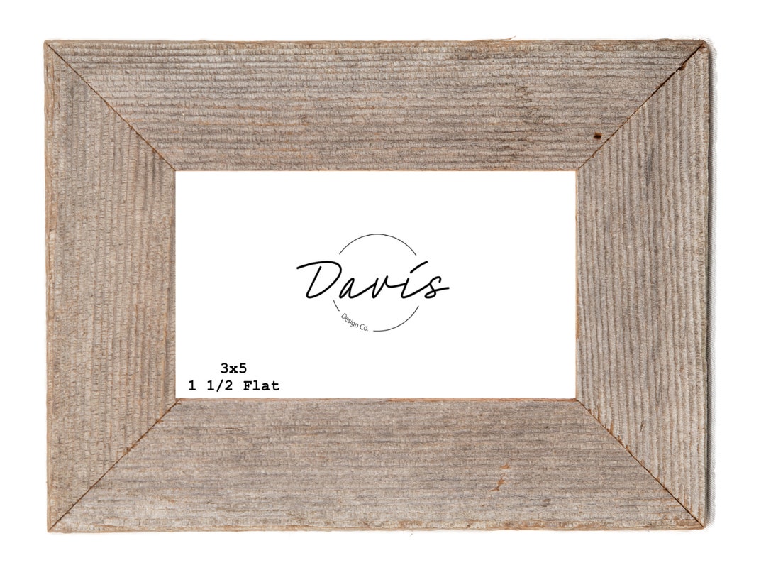 3 X 5 Flat Rustic Barnwood Barn Wood Frame Weathered Reclaimed
