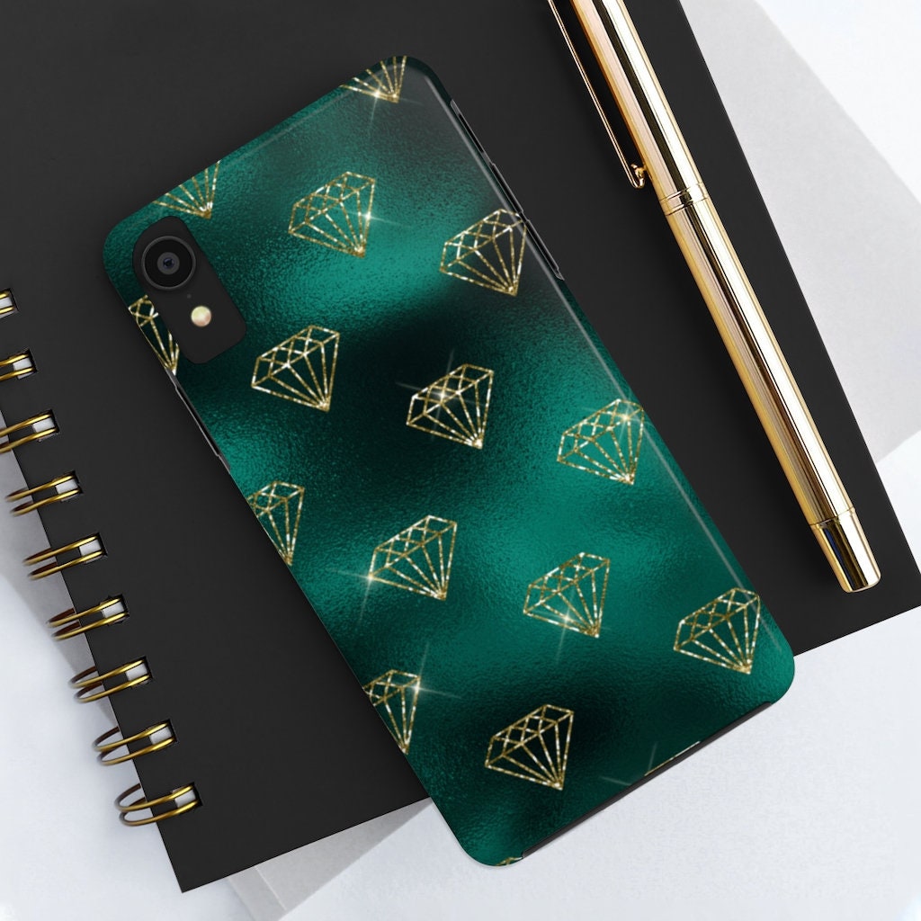 Luxury Phone Case Glam Phone Case Emerald Phone Case Case Etsy