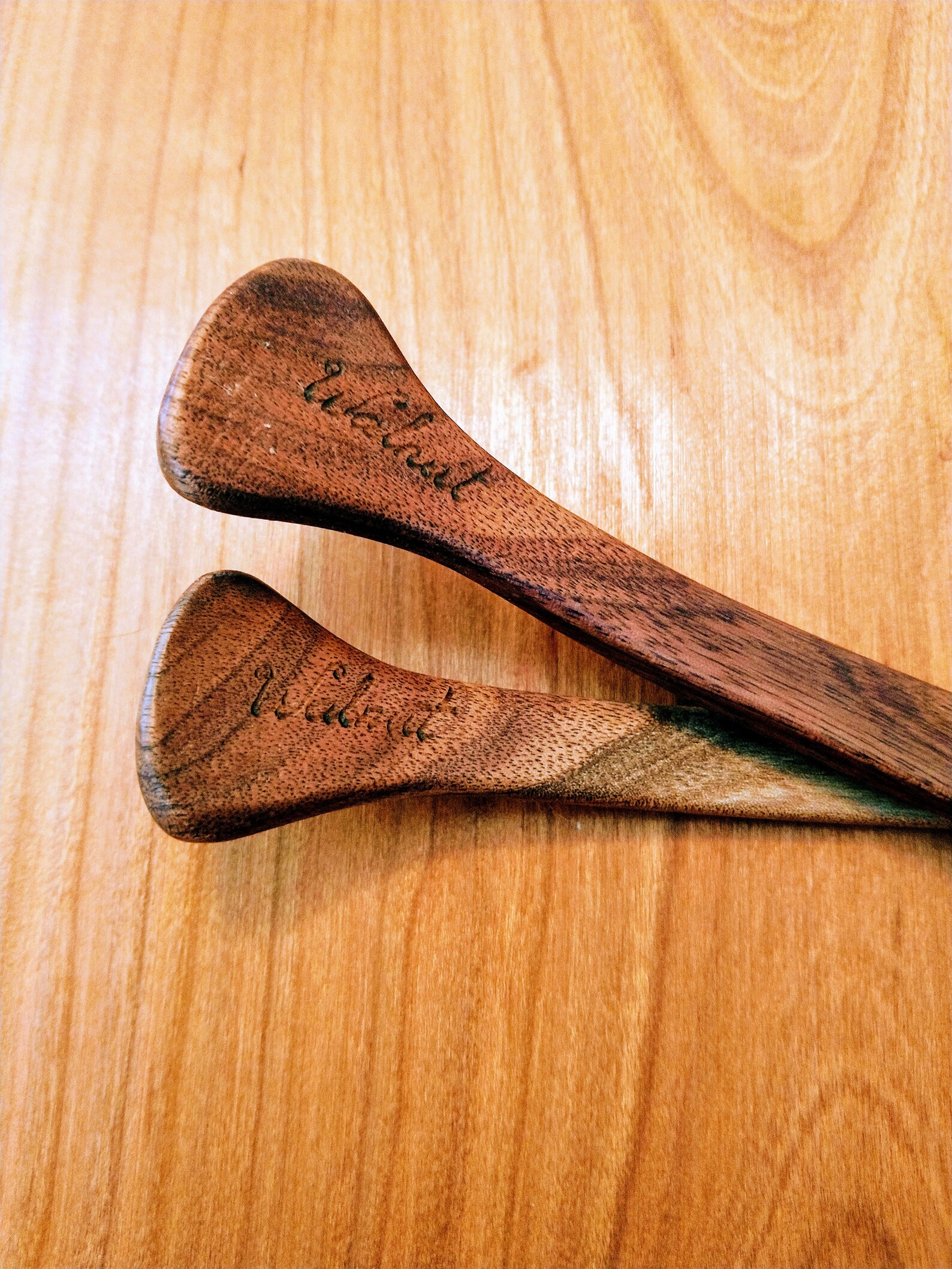 Hand Made Wooden Walnut Salad Tongs/Wooden Salad Tong Etsy
