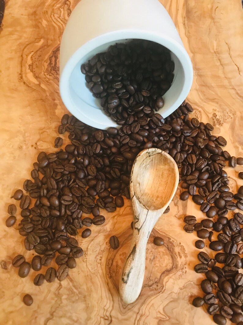 Handmade wooden coffee scoop Maple/ Spalted maple coffee scoop Etsy