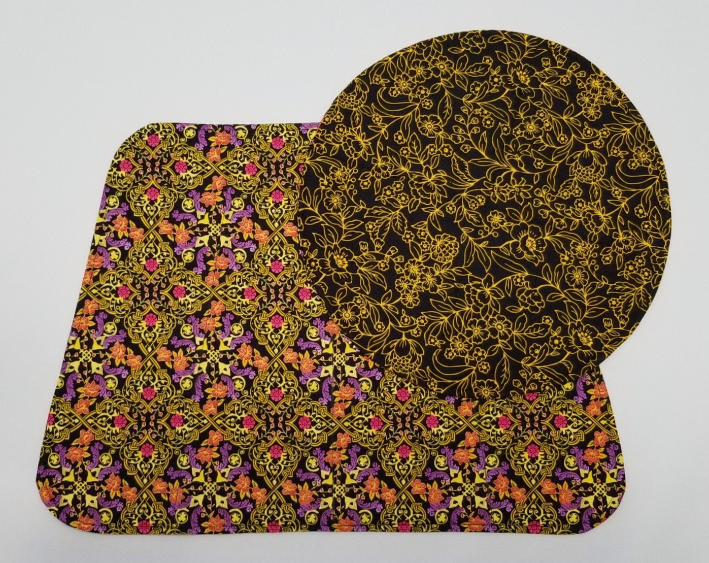 Oriental Wedge Placemat SetQuilted Fabric PlacematFall Etsy