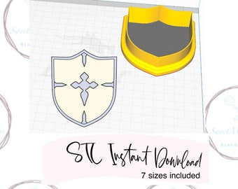 Shield Cookie Cutter STL Instant Digital Download