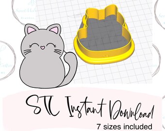 Black Cat Cutie Archivo STL Descarga instantánea