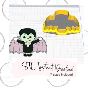Standing Vampire Cookie Cutter STL File Instant Download