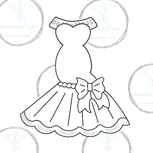 Ooh La La Wedding Dress Cookie Cutter