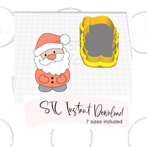 Standing Santa  Cookie Cutter STL File Instant Download