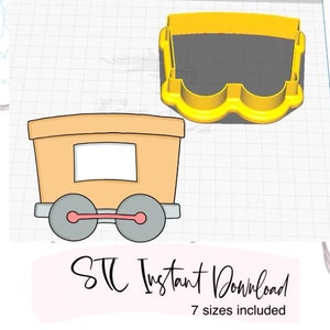 Foremka do ciastek Train Cart STL Instant Digital Download