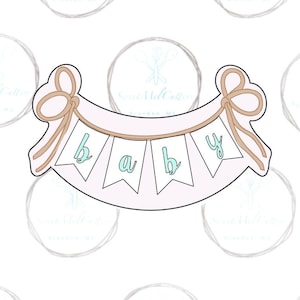 Betty Banner with Bows Cookie Cutter