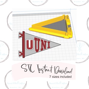 Pennant Cookie Cutter STL File Instant Download