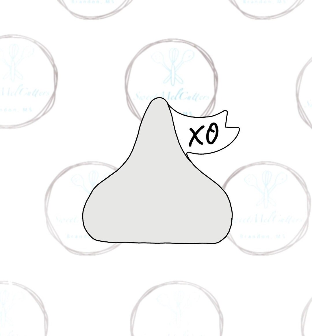 Chocolate Kiss Cookie Cutter Etsy