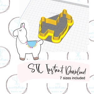 Llama Cookie Cutter STL File Instant Download