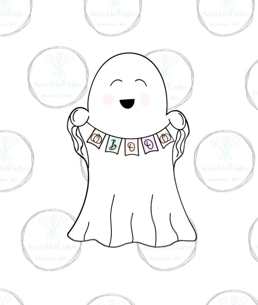 Ghost With Banner Cookie Cutter - Etsy