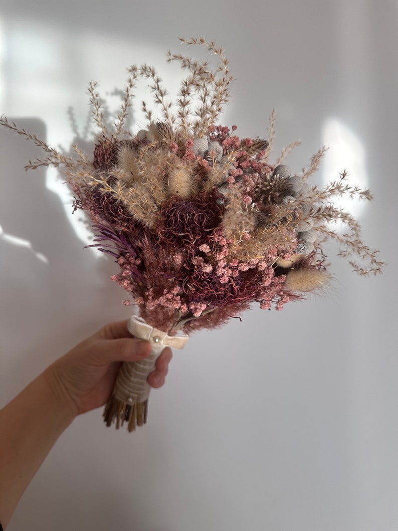 Bouquet De La Mariée En Fleurs Sèches Et Stabilisées - Etsy