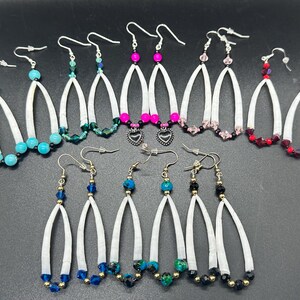 Dentalium Shell Earrings - Native American Beadwork - Indigenous Made