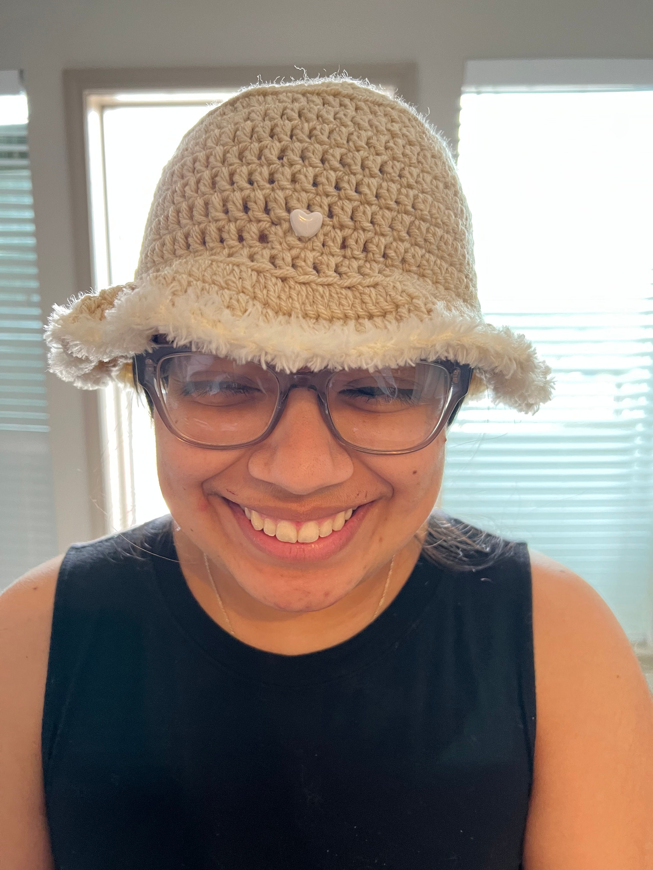 Crochet Bucket Hat Fuzzy Bucket Hat 