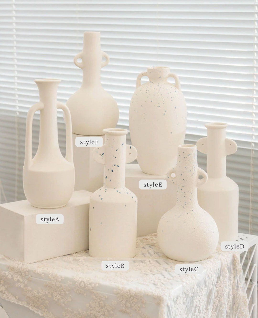 Noggin Vase Antique Rustic Vase Ceramic Whiteoff Vase for Etsy