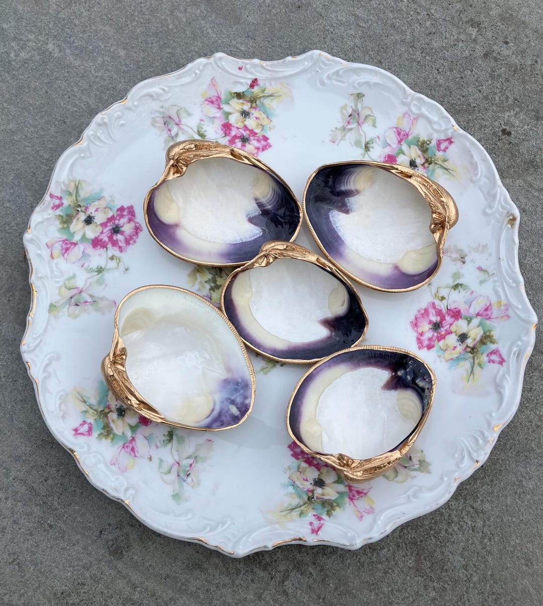 Clam Shell Ring Dish, Seashell Jewelry Trinket Bowl, Quahog Wampum ...