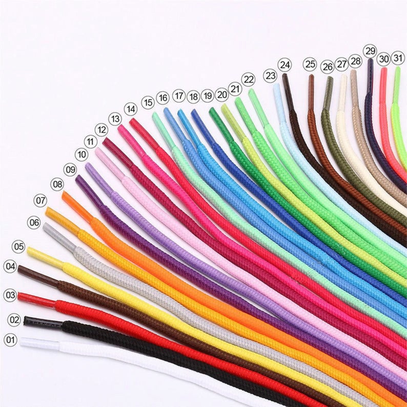 Full Vibrant Round Style Shoelaces Colorful Fantastic Laces 