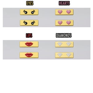 Eyes Lips Hearts Diamond Girly Premium Metal Lace tags Awesome Replacement Dubrae Brackets Charms Gifts For Women Dubraes
