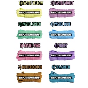 2024 NEW Full Vibrant Pastel Flat Style Shoelaces Also LTD Colors Colorful Fantastic Laces