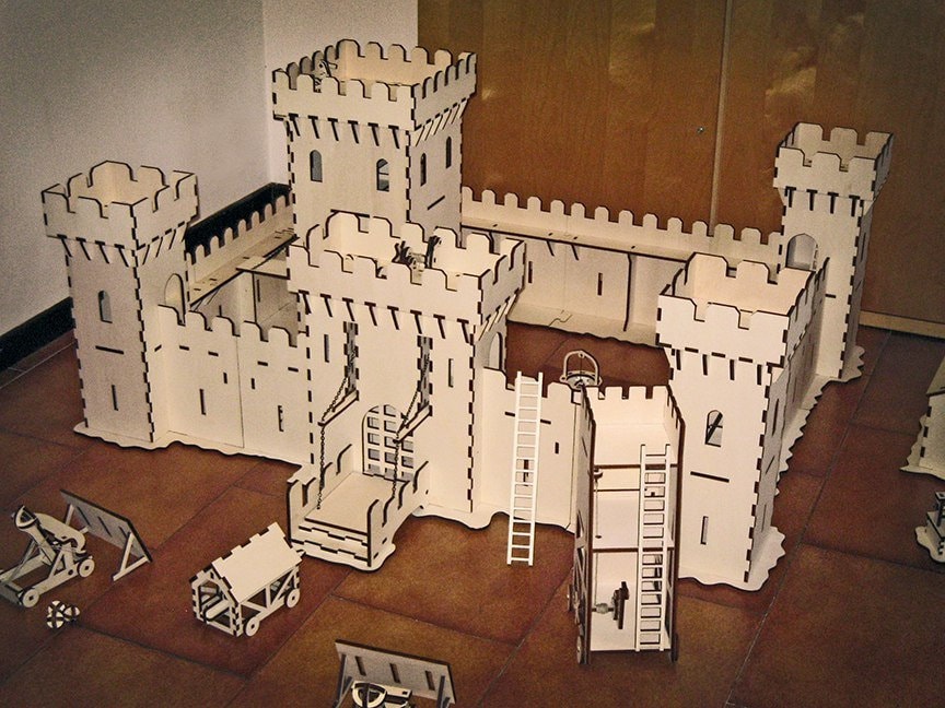 Castle Template Laser Cut Laser Cut Vector Drawing For the CNC Etsy