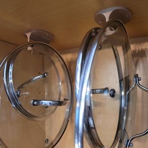 Double Pots And Pan Lid Hanging/Suspended Holder/Organizer Non-Slip