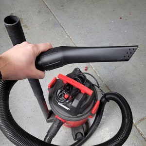 3D Printed Robust Shop Vac Slim Crevice Suction Adapter/Attachment Black color - Fit to your size!.