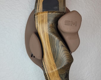 Soporte de pared ajustable doble para arco de tiro con arco / Múltiples posiciones / Personalizable / Impreso en 3D.