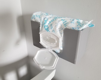 Personalized 3D Printed Baby Wipe Wall Mount, Flushable Wipes holder/Wall mount, Sanitation Wipe Holder/Mount