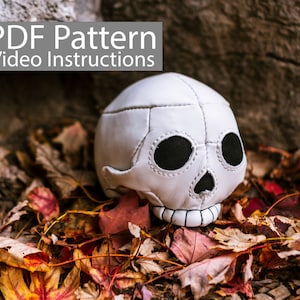 PDF Pattern Leather Skull Plush