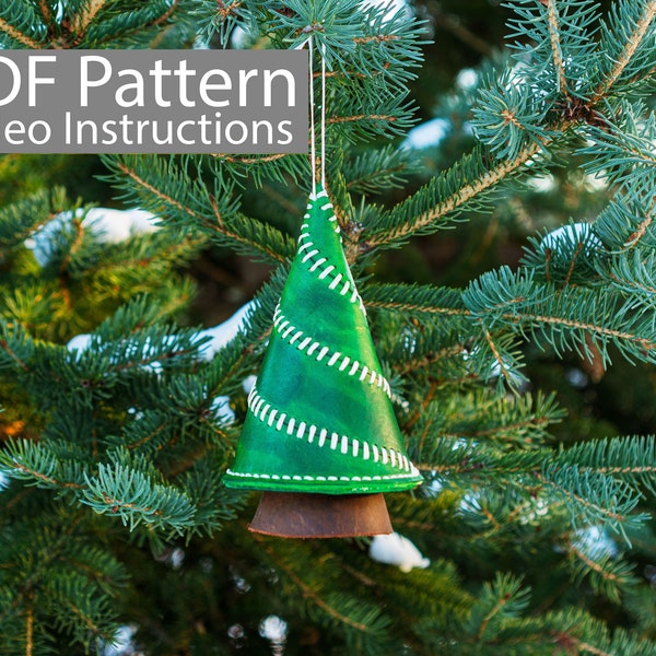 PDF Pattern Leather Spiral Tree Ornament