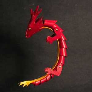PDF Pattern Leather Articulated Small Dragon image 9