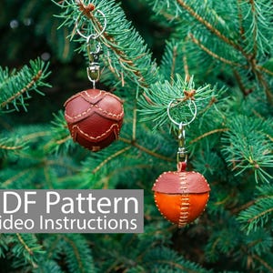 PDF Pattern Leather Acorn Pinecone Keychain Set Pack