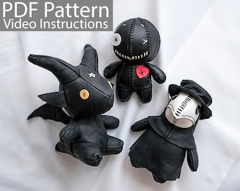PDF Pattern Leather Dolls 3 Pack