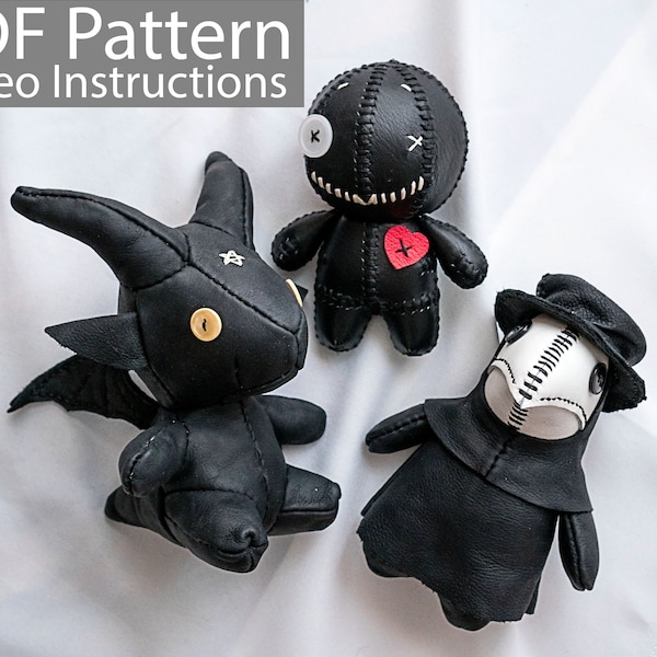 PDF Pattern Leather Dolls 3 Pack