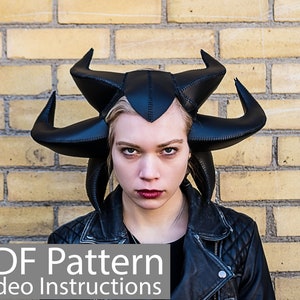PDF Pattern Leather Crown of Horns